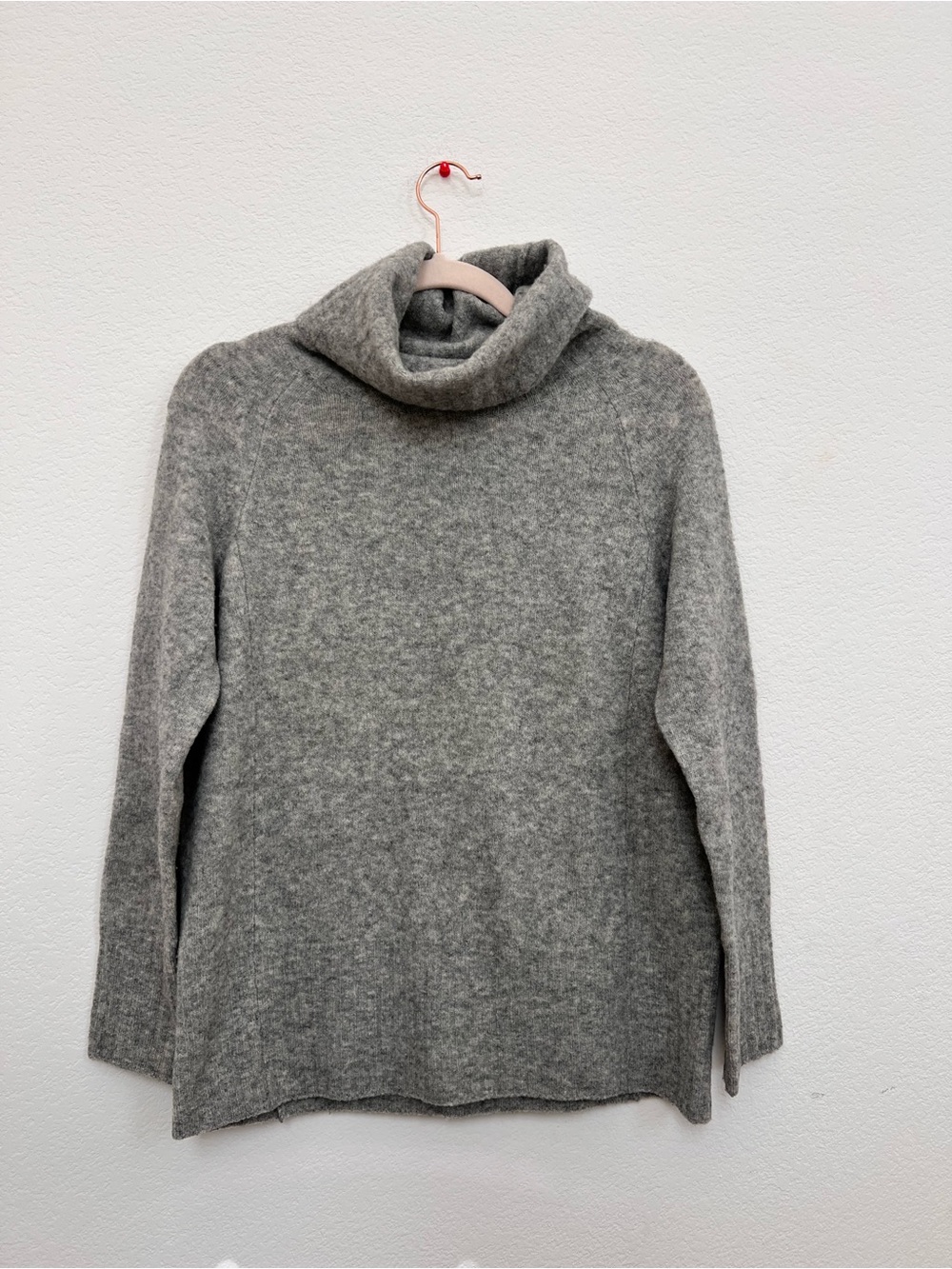 The Group by Babaton Gray Merino Wool Mock Neck Sweater Women's XS Minimalist